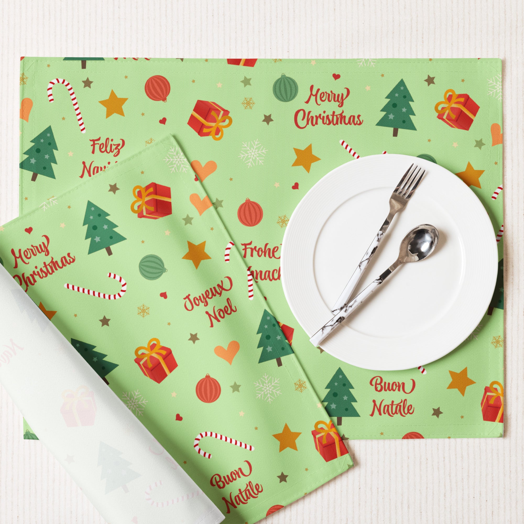 Merry Christmas Placemat Set