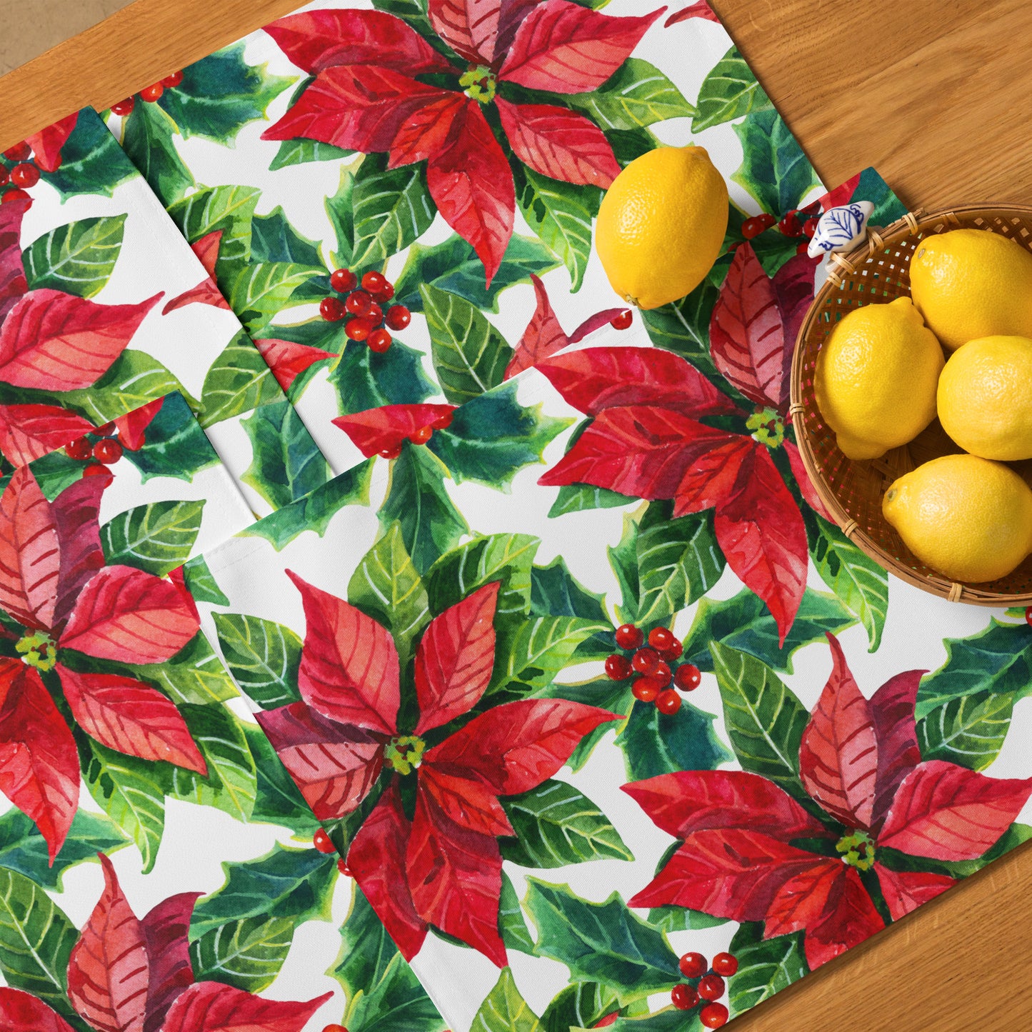 Poinsettia Placemat Set