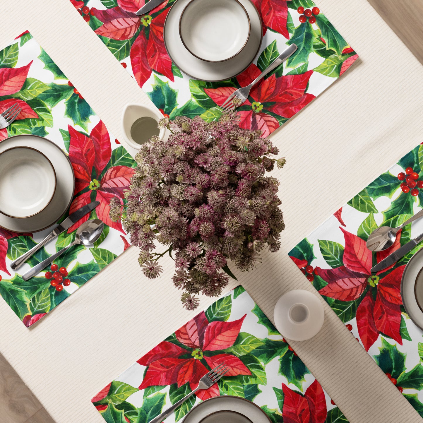 Poinsettia Placemat Set