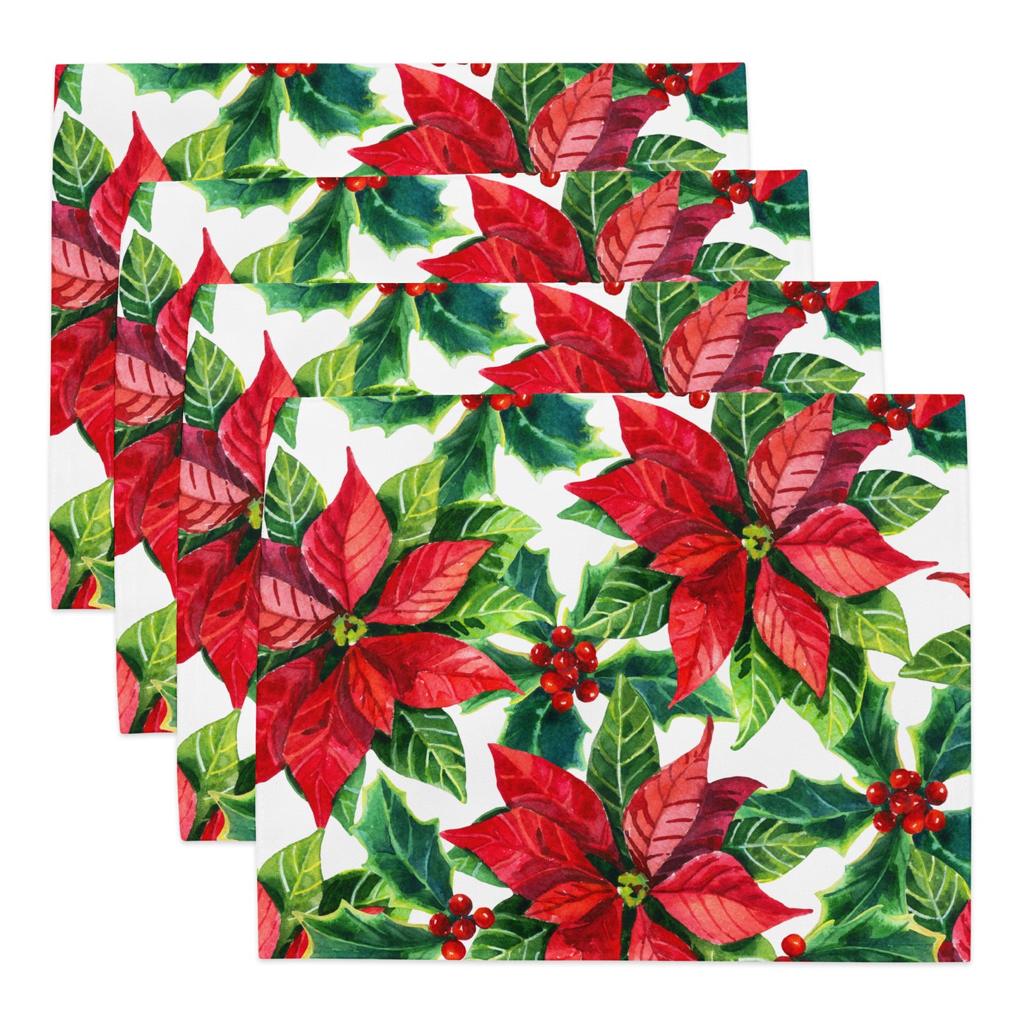 Poinsettia Placemat Set