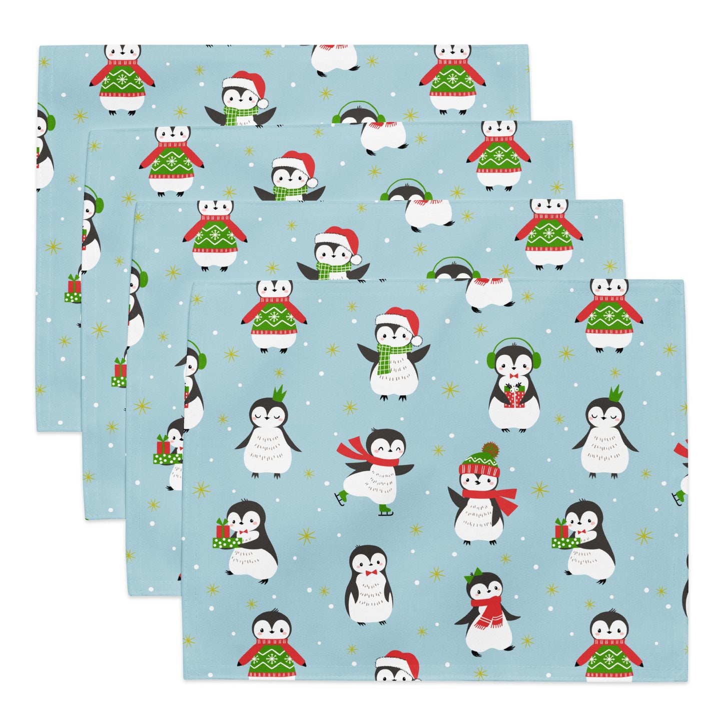 Christmas Penguins Placemat Set