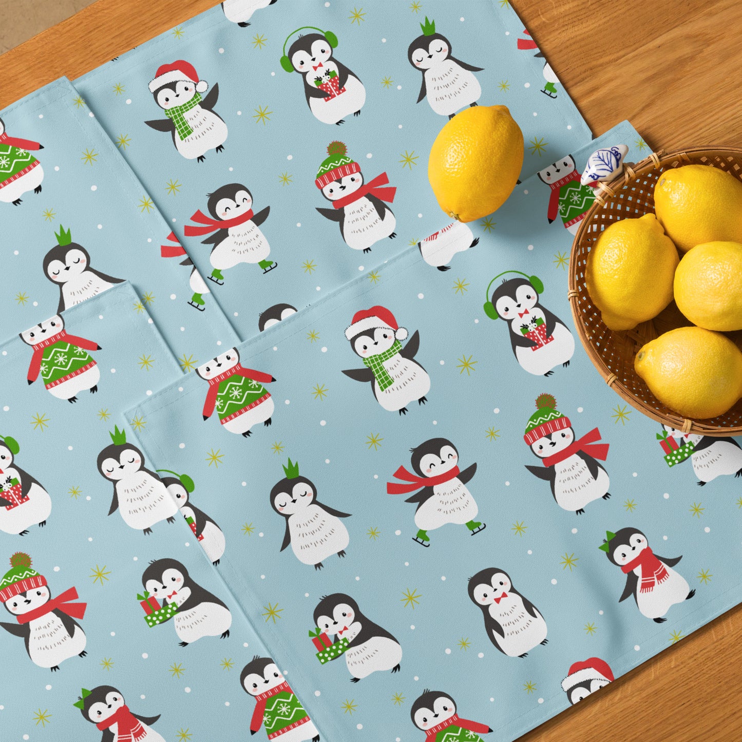 Christmas Penguins Placemat Set