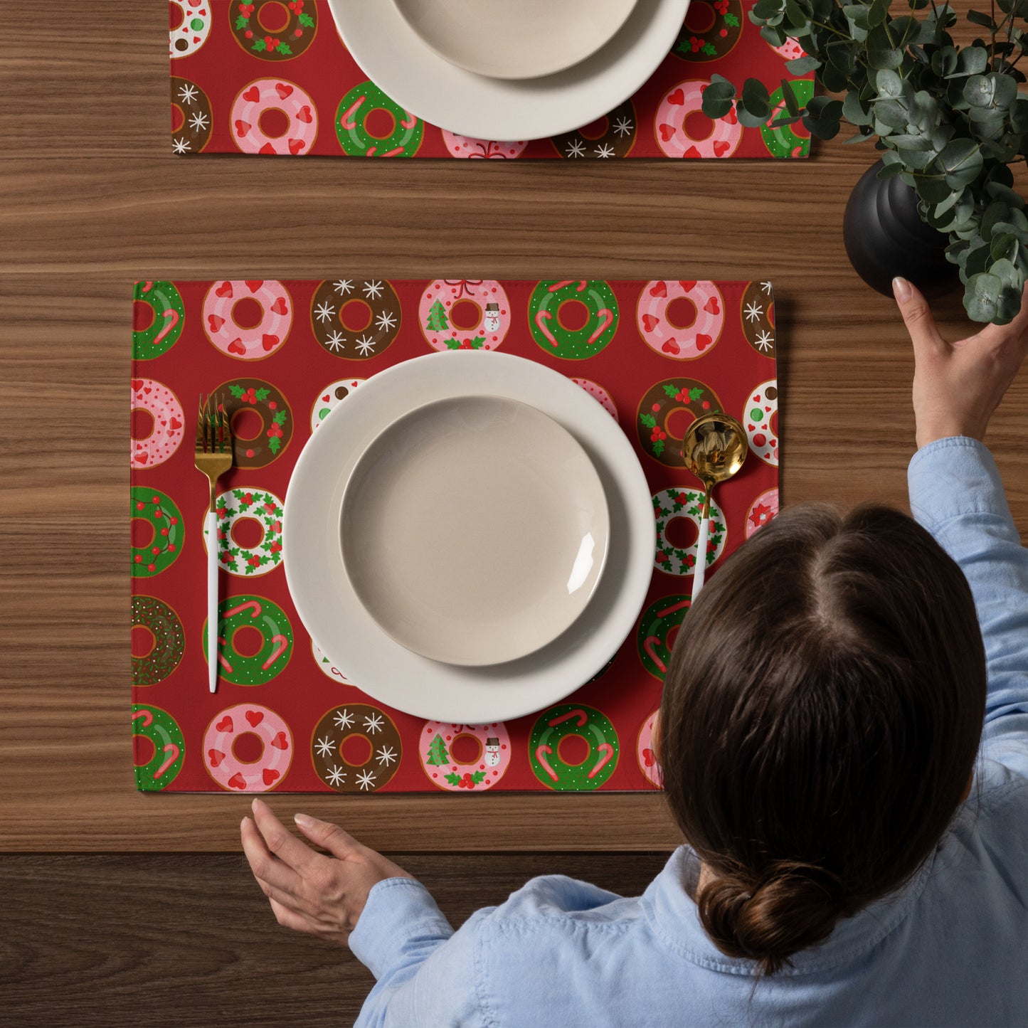 Christmas Donuts Placemat Set