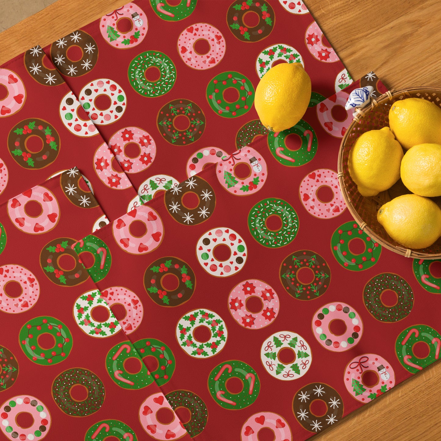 Christmas Donuts Placemat Set