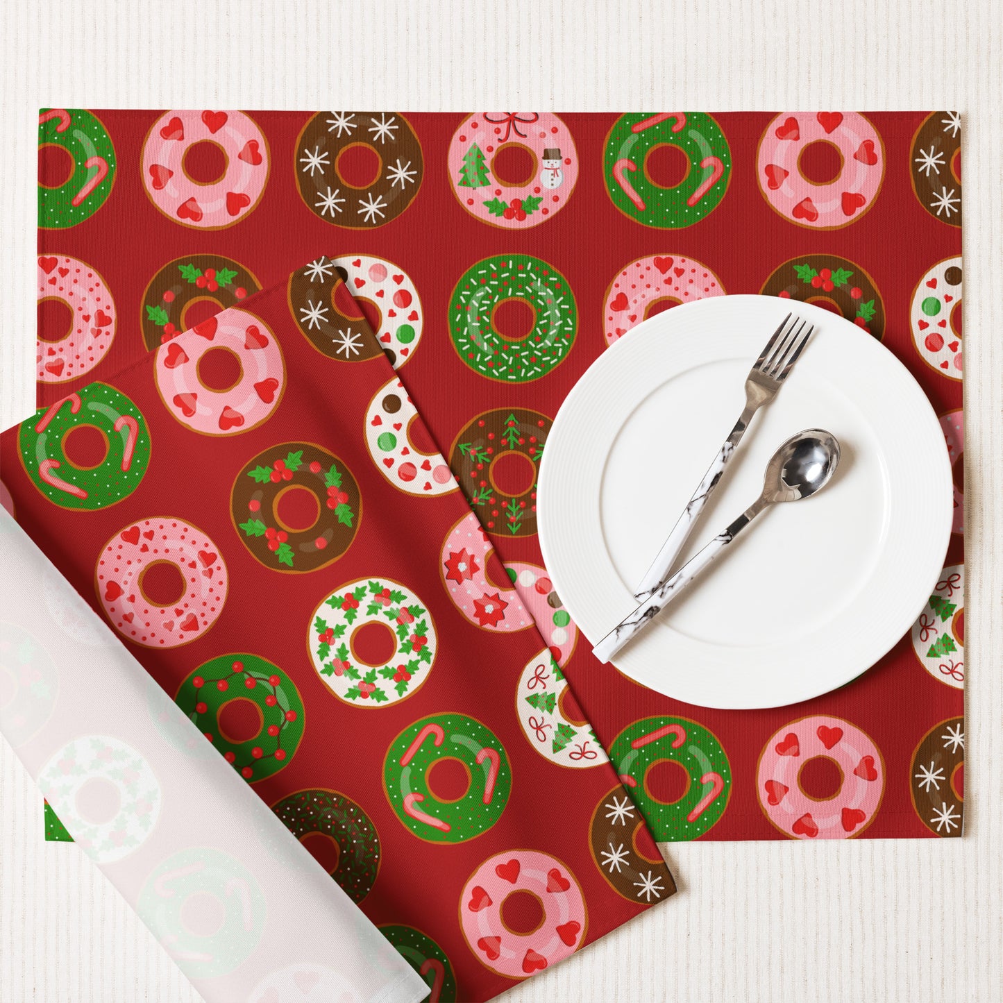 Christmas Donuts Placemat Set