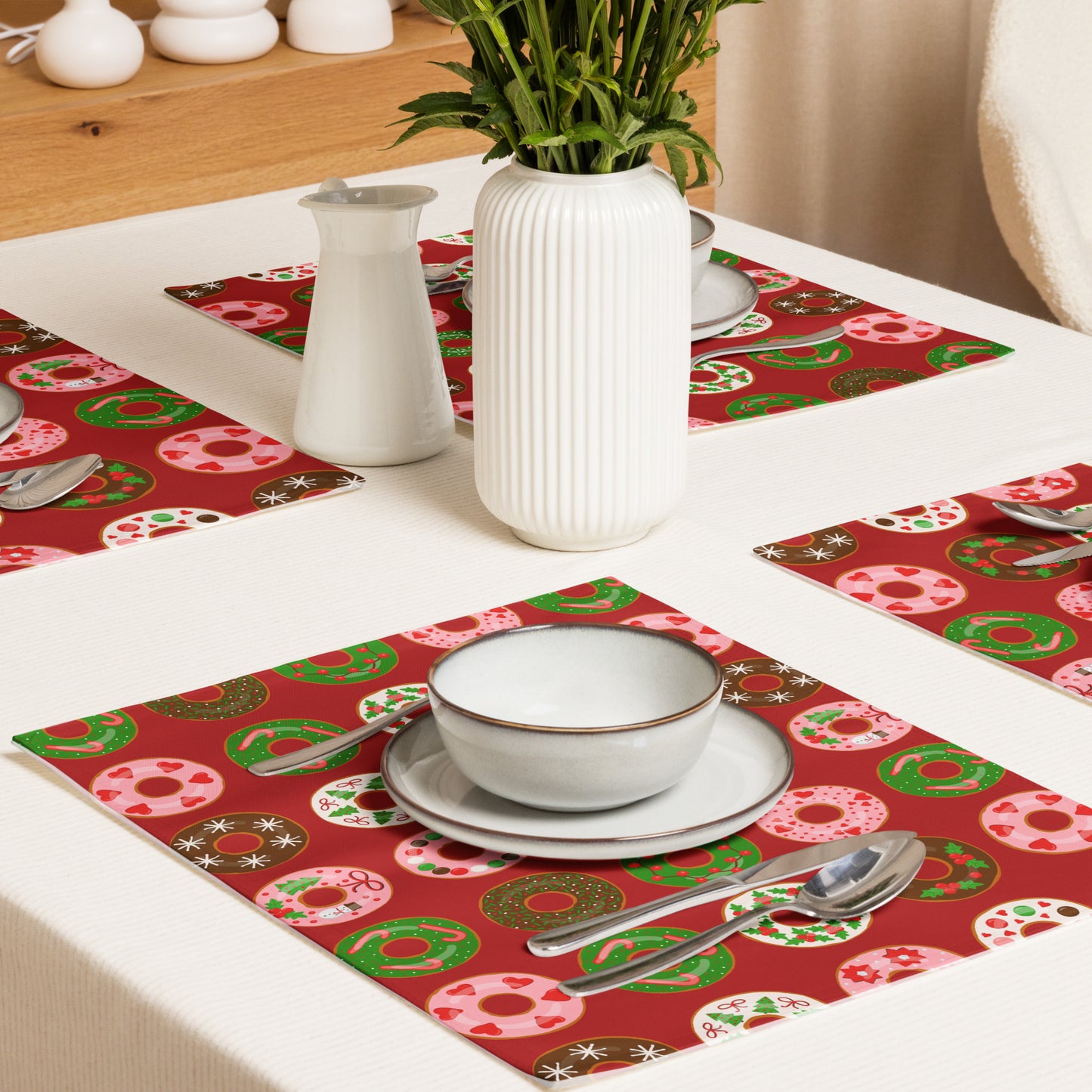 Christmas Donuts Placemat Set