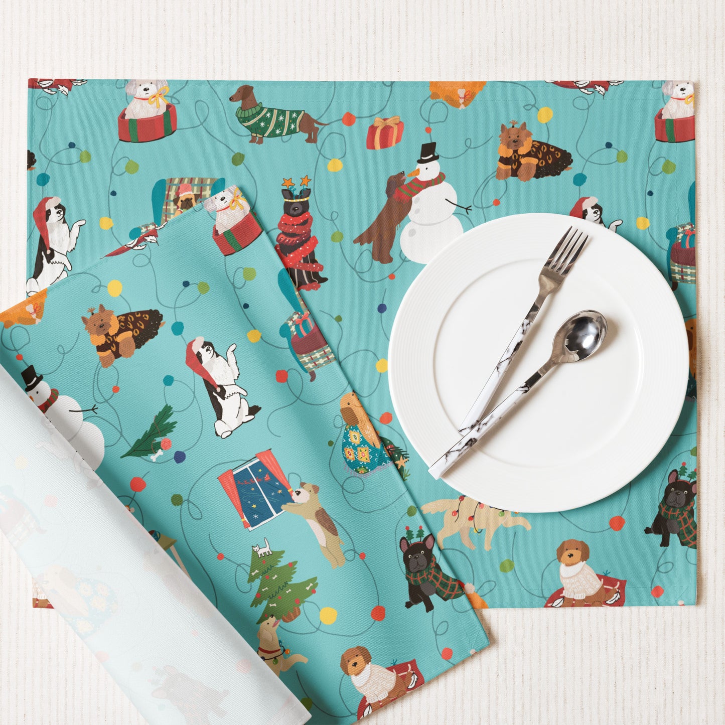 Festive Dogs Placemat Set