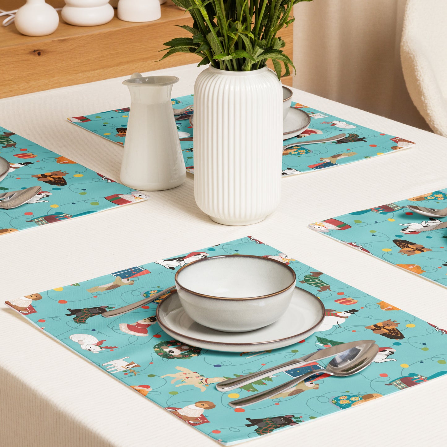 Festive Dogs Placemat Set