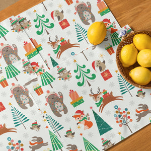 Cute Christmas Animals Placemat Set