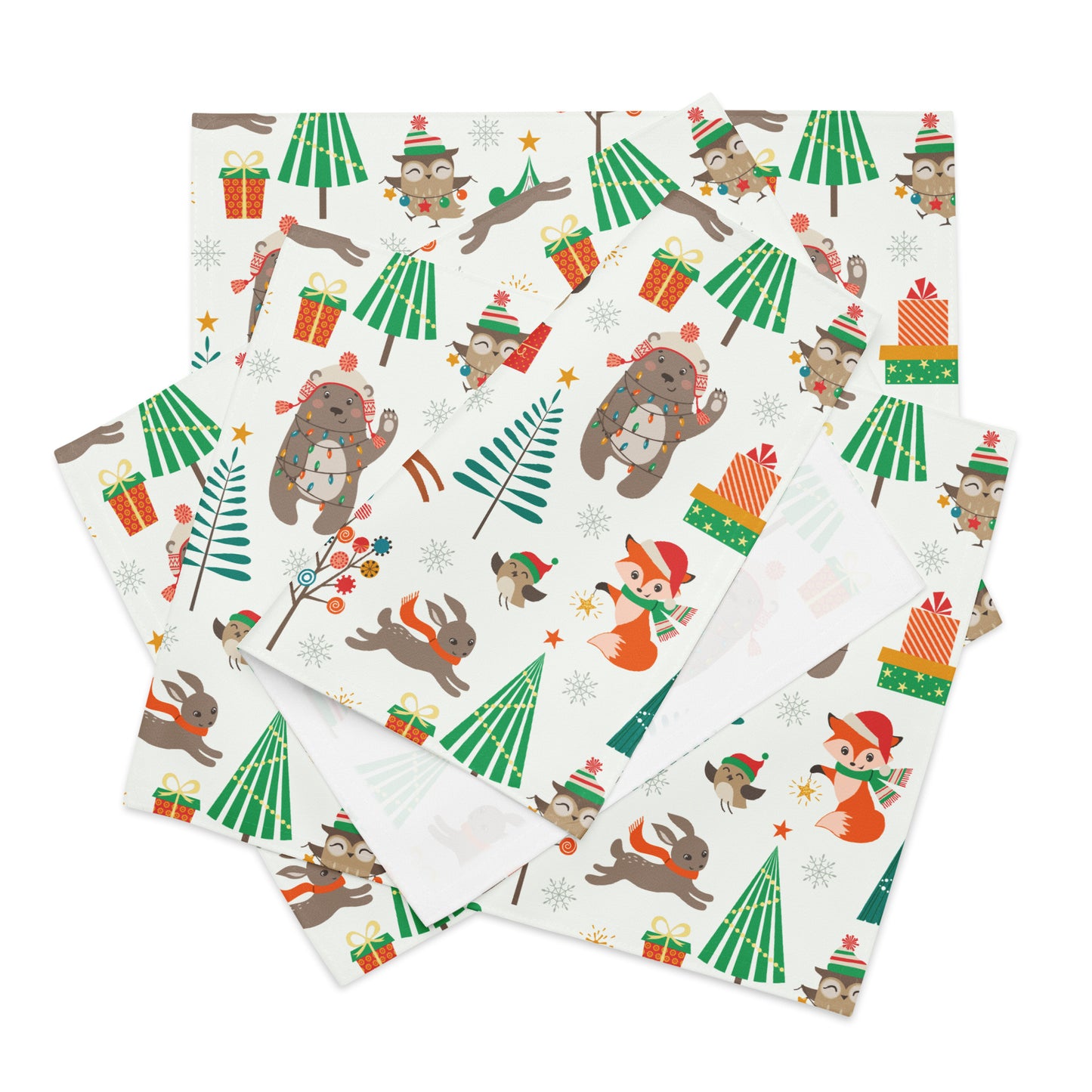 Cute Christmas Animals Placemat Set