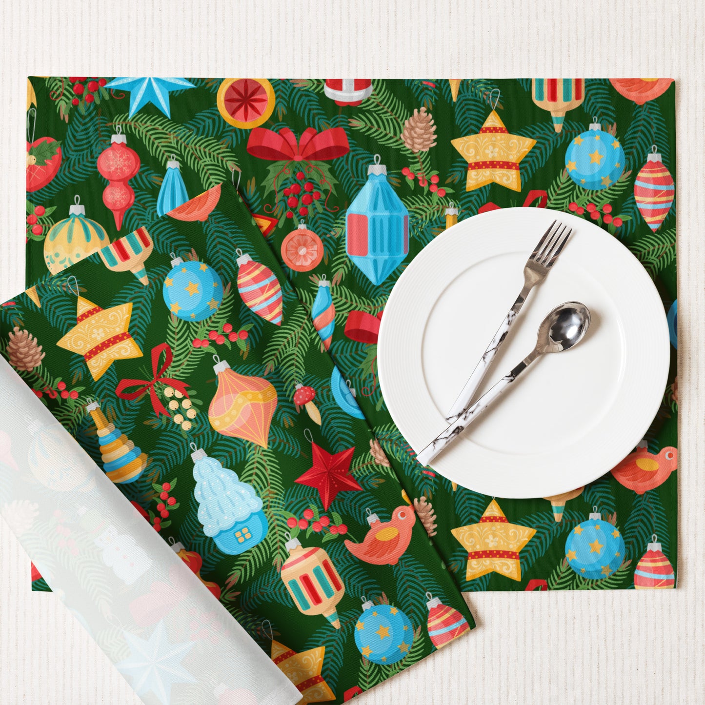 Decorated Tree Placemat Set