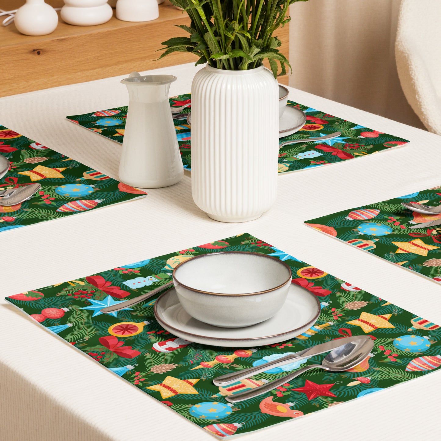 Decorated Tree Placemat Set