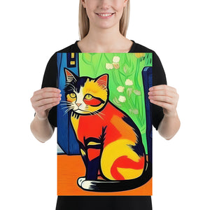 Vibrant Orange Tabby Cat Photo Paper Poster