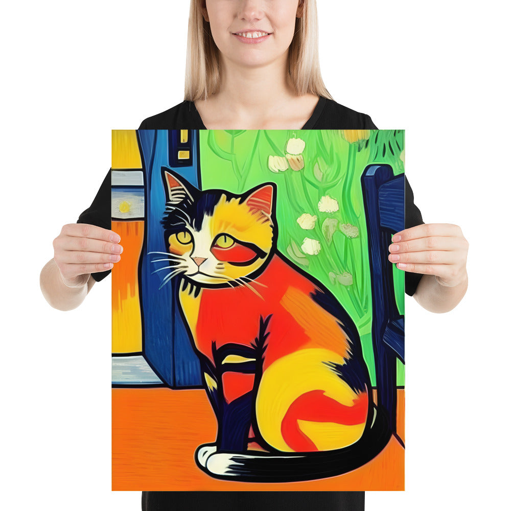 Vibrant Orange Tabby Cat Photo Paper Poster