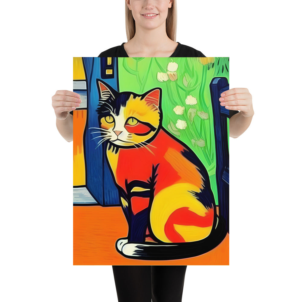 Vibrant Orange Tabby Cat Photo Paper Poster