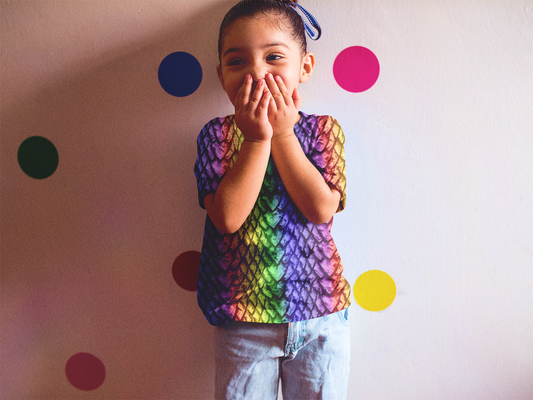 Rainbow Dragon Scale Kids' T-shirt