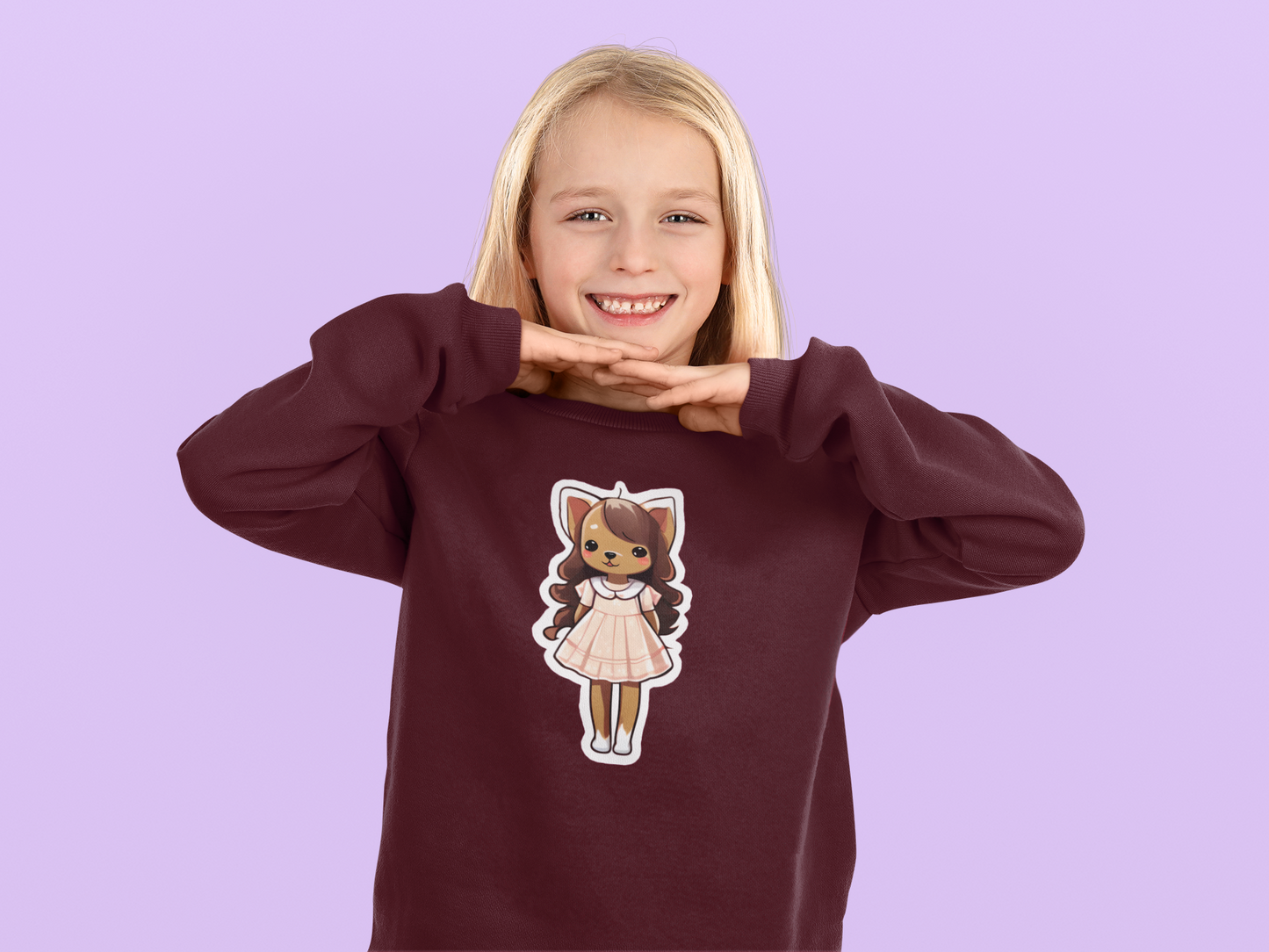 Puppy in a Dress Youth Crewneck Sweatshirt