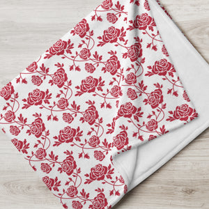 Rose Patterned Throw Blanket