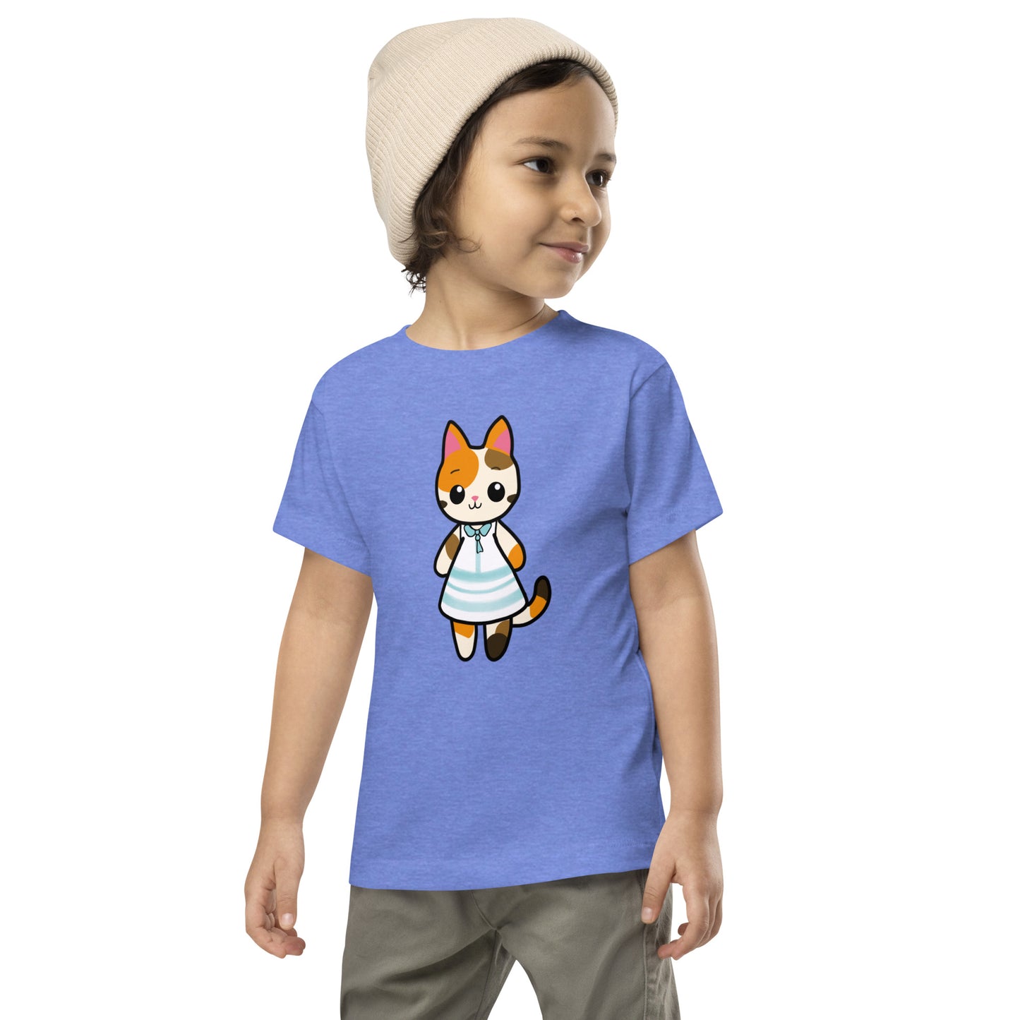 Calico Cat in a Sun Dress Toddler Short Sleeve Tee