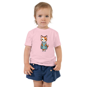 Cat in an Apron Dress Toddler Short Sleeve Tee