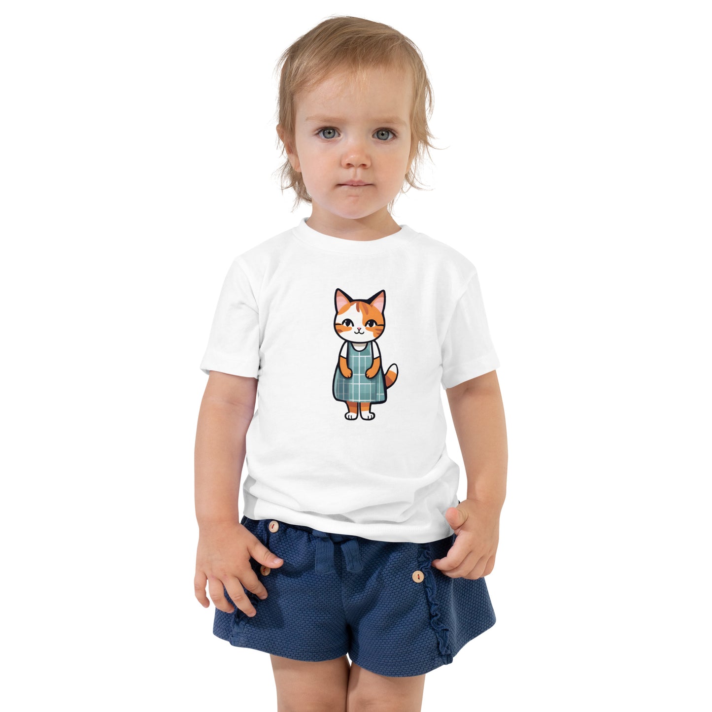 Cat in an Apron Dress Toddler Short Sleeve Tee