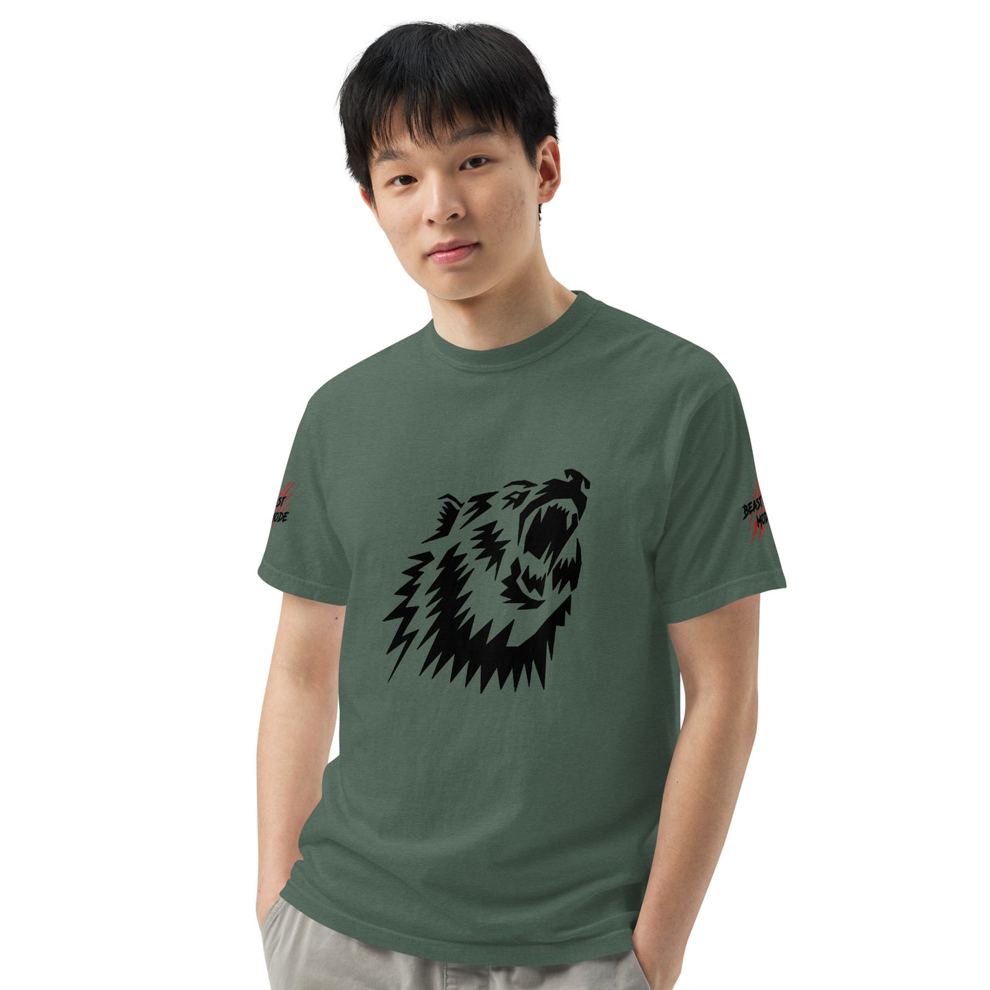 Beast Mode Grizzly Unisex Garment-Dyed Heavyweight T-shirt