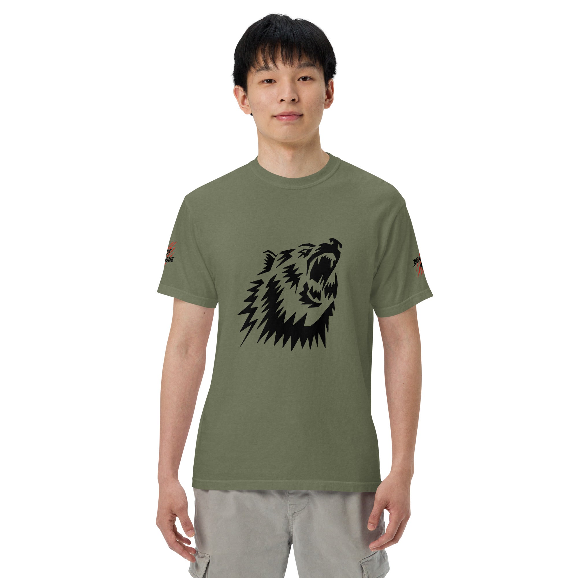 Beast Mode Grizzly Unisex Garment-Dyed Heavyweight T-shirt