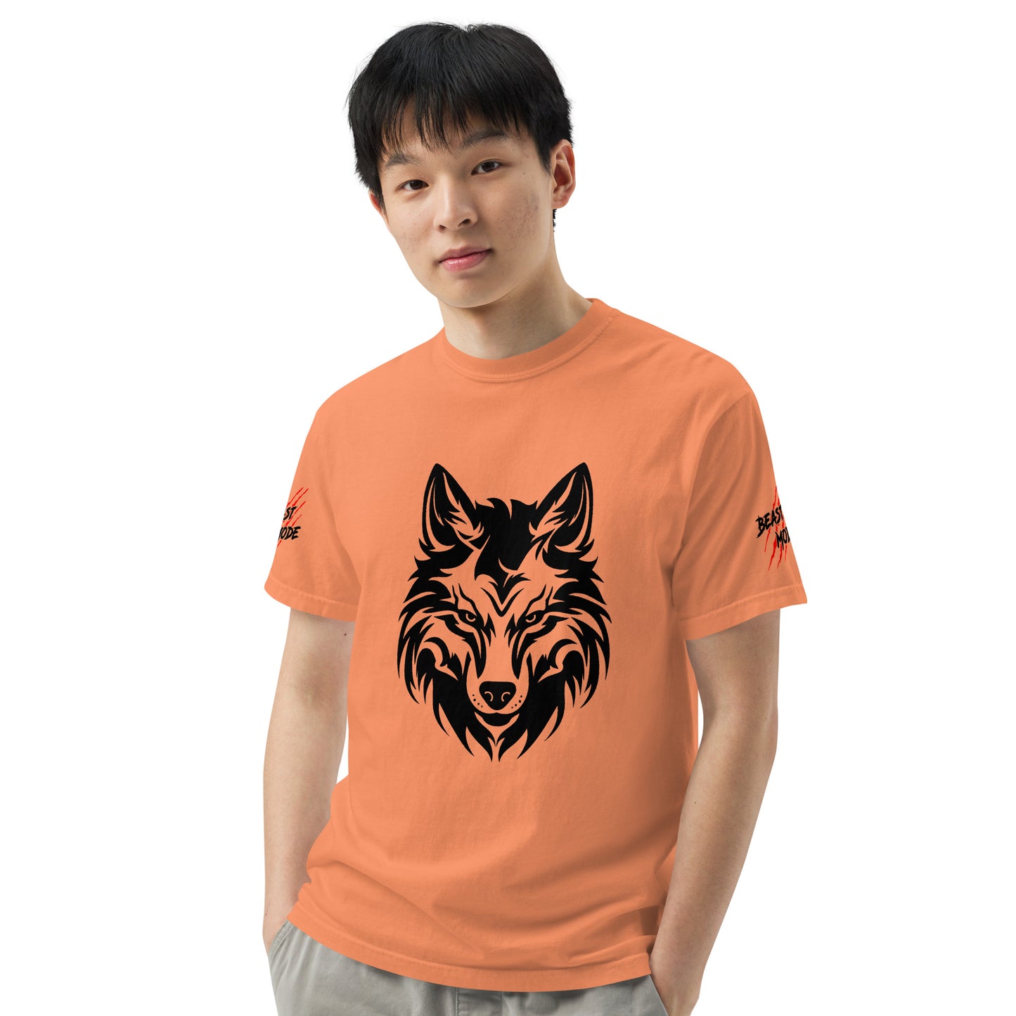 Beast Mode Wolf Unisex Garment-Dyed Heavyweight T-shirt