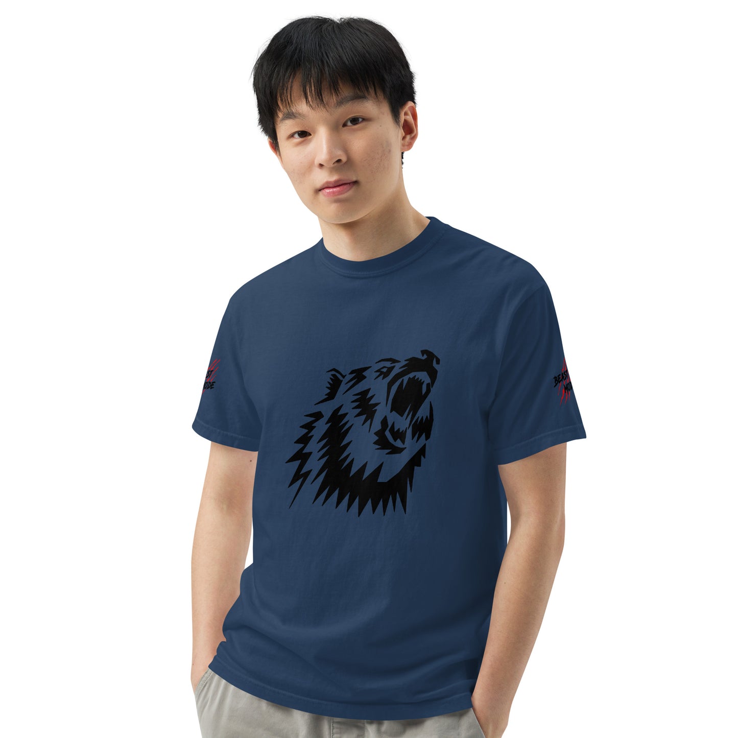 Beast Mode Grizzly Unisex Garment-Dyed Heavyweight T-shirt