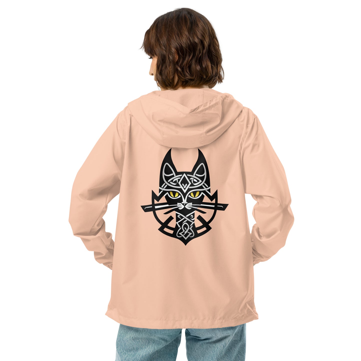 Viking Cat Unisex Lightweight Zip Up Windbreaker