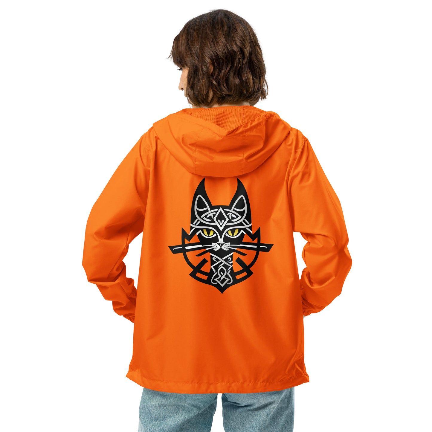 Viking Cat Unisex Lightweight Zip Up Windbreaker