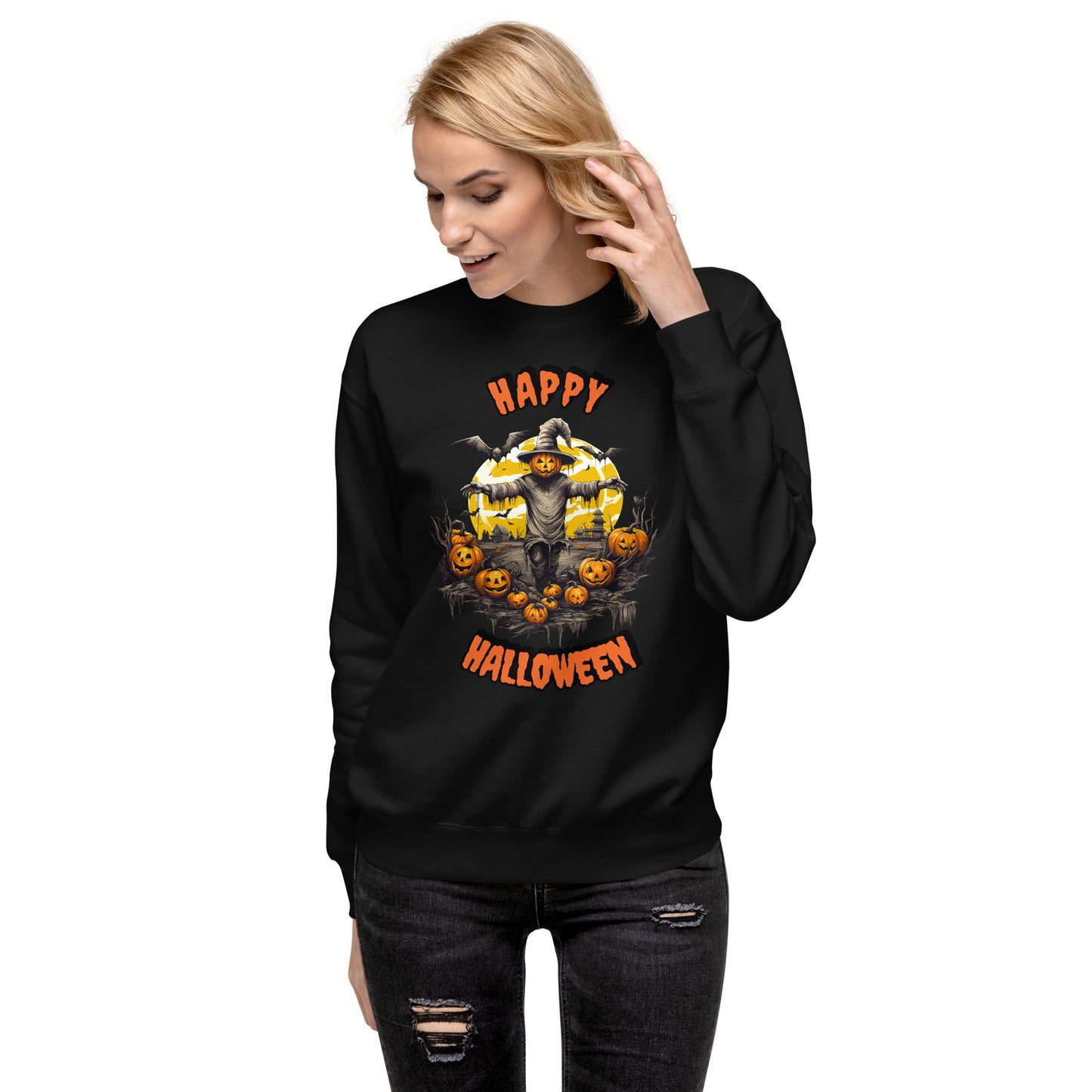 Spooky Scarecrow Unisex Premium Sweatshirt