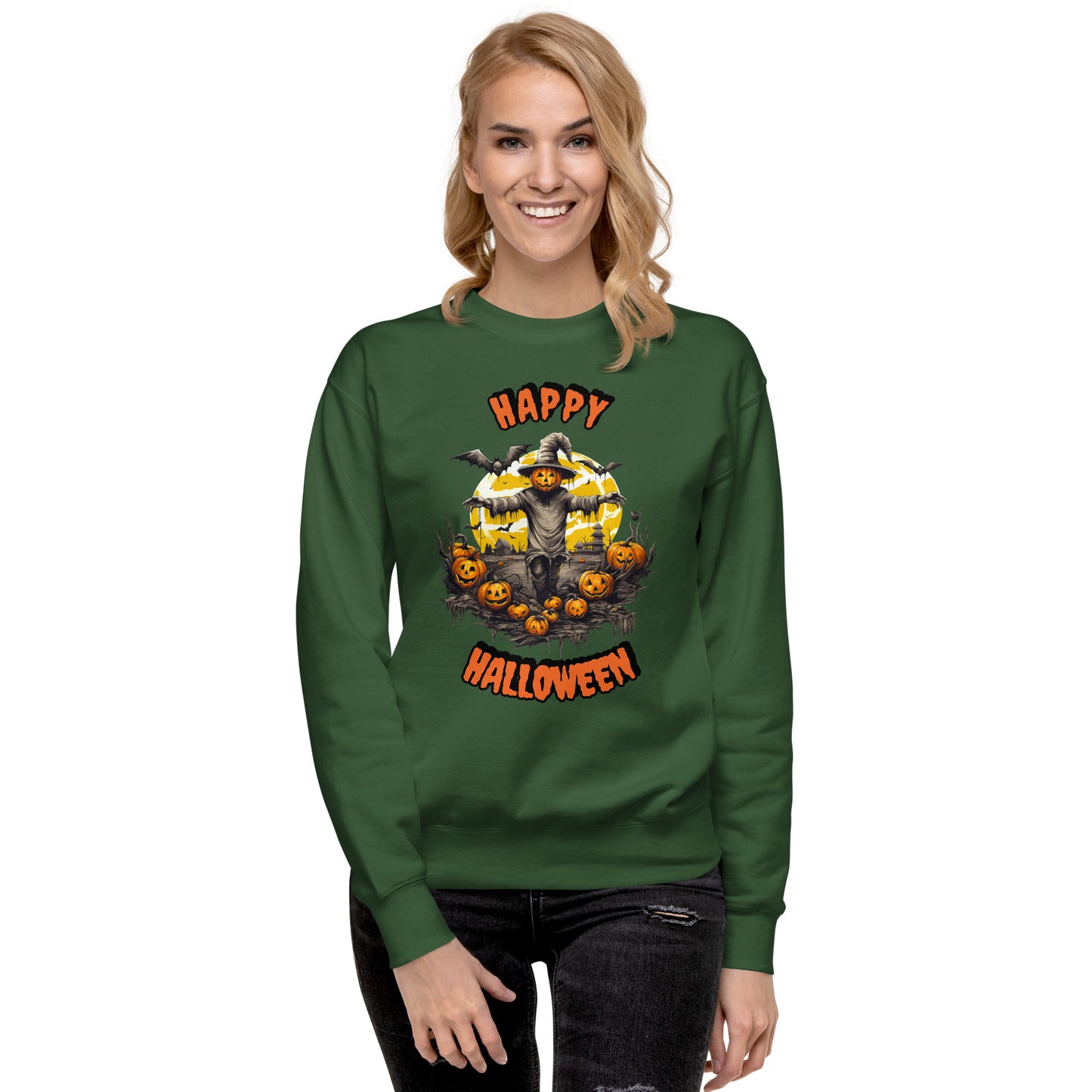 Spooky Scarecrow Unisex Premium Sweatshirt