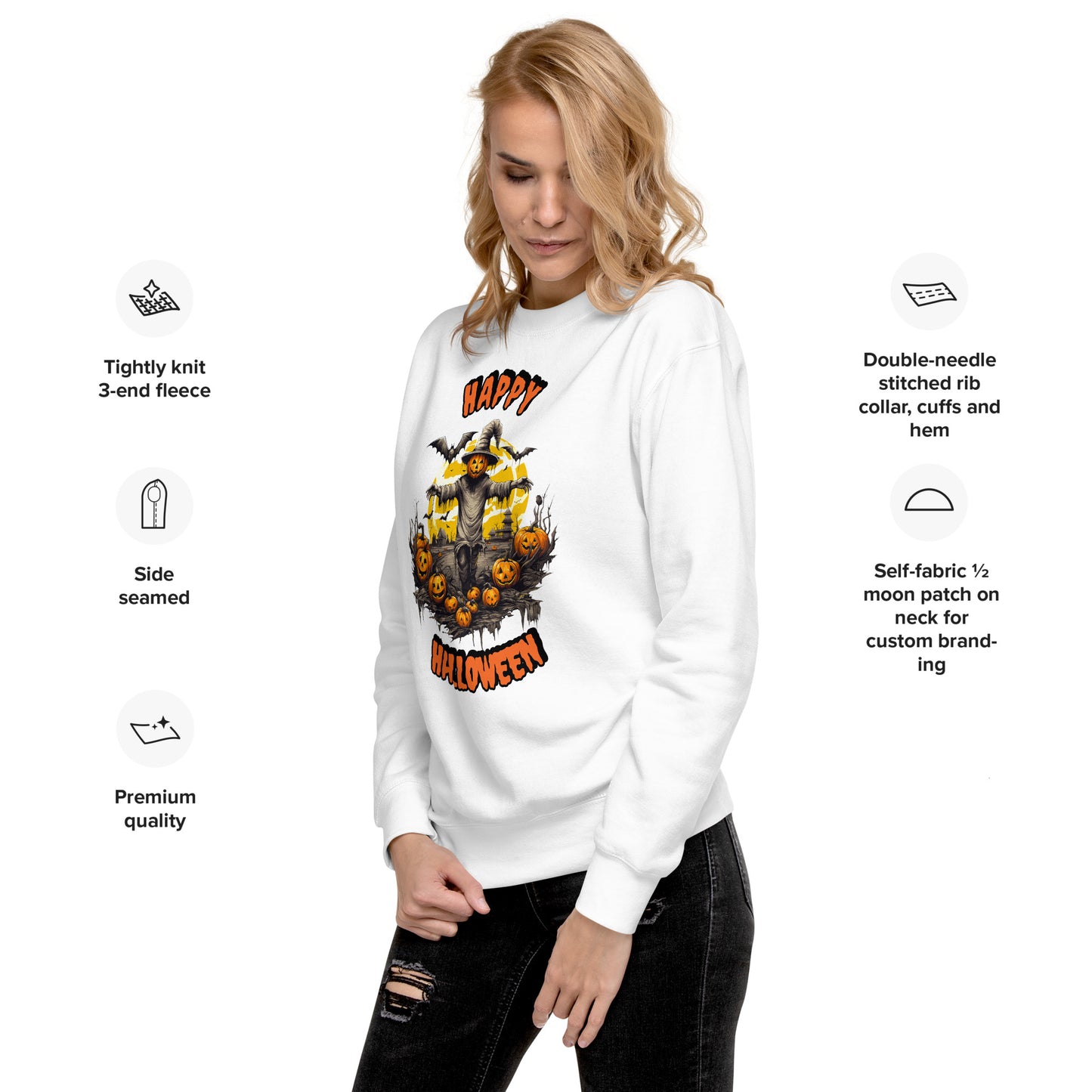 Spooky Scarecrow Unisex Premium Sweatshirt