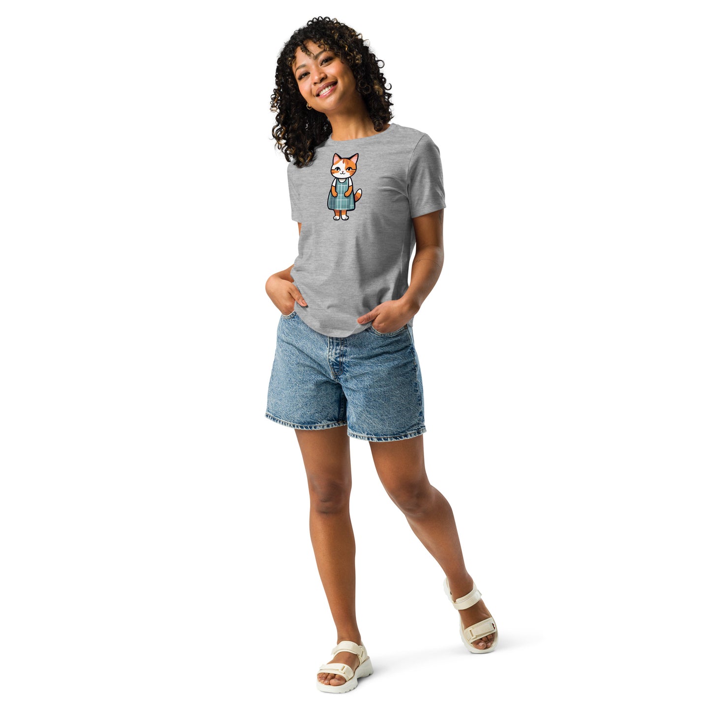 Cat in an Apron Dress Women's Relaxed T-Shirt