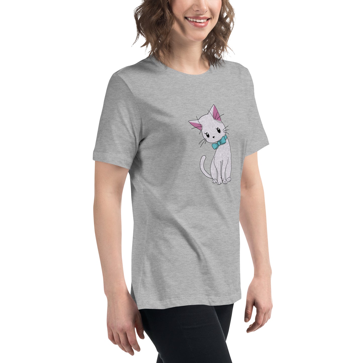 Cat with Bow Tie Women's Relaxed T-Shirt