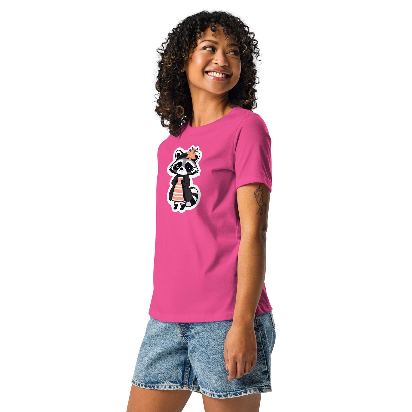 Raccoon Girl Women's Relaxed T-Shirt