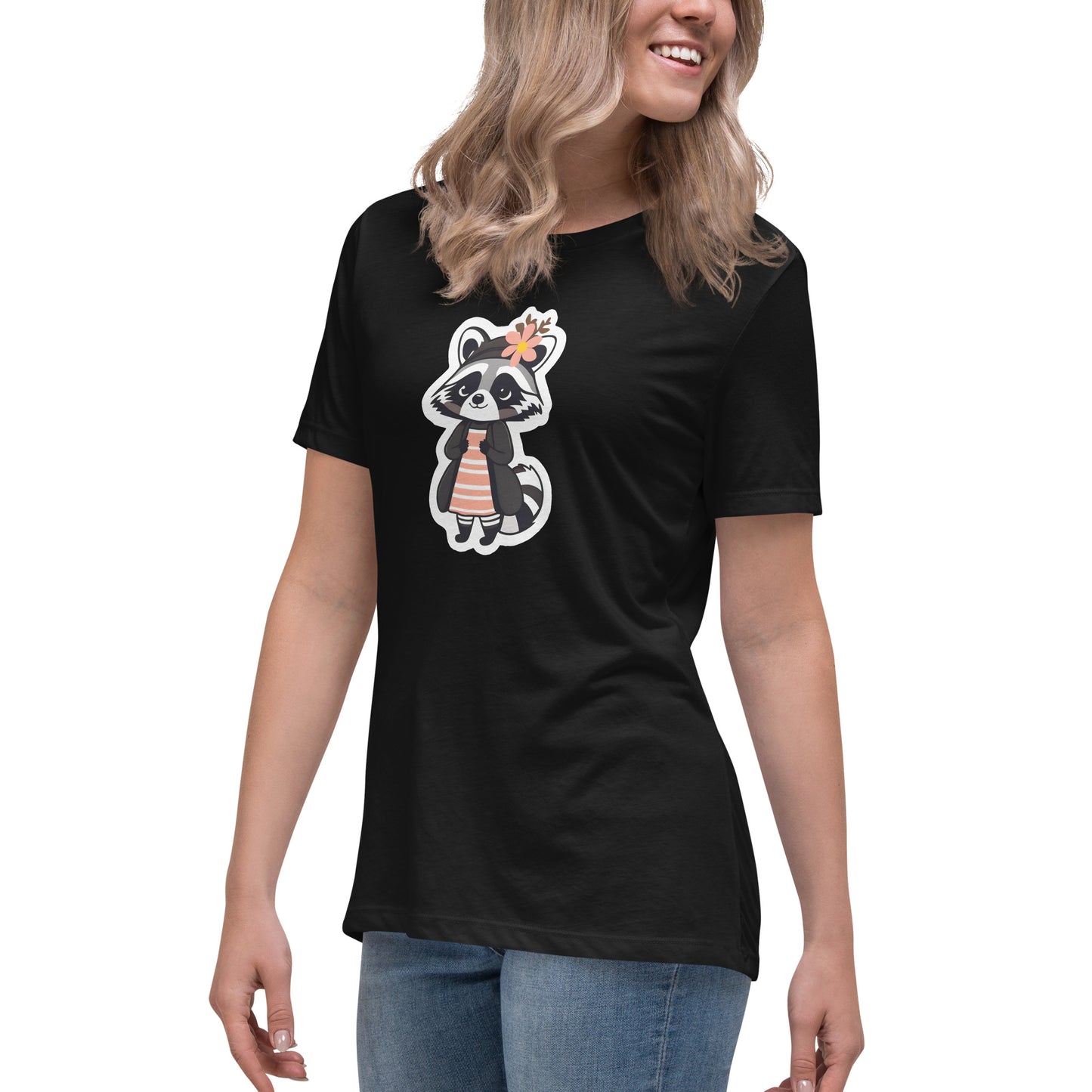 Raccoon Girl Women's Relaxed T-Shirt