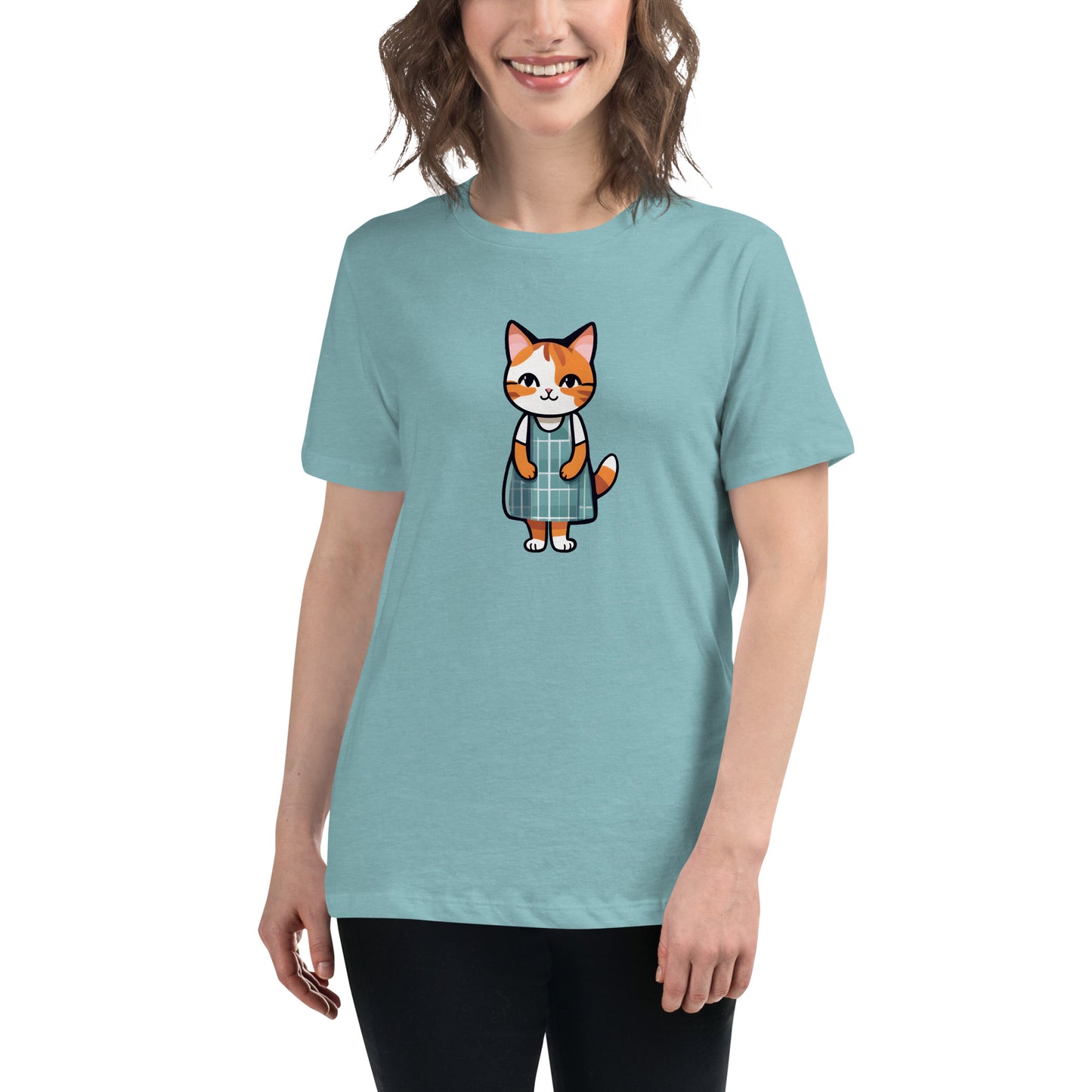 Cat in an Apron Dress Women's Relaxed T-Shirt