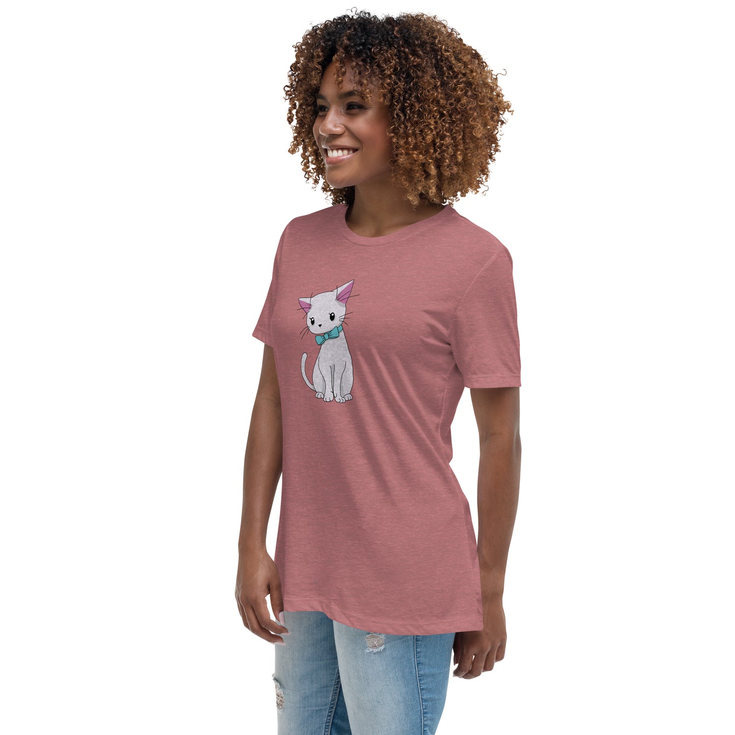 Cat with Bow Tie Women's Relaxed T-Shirt