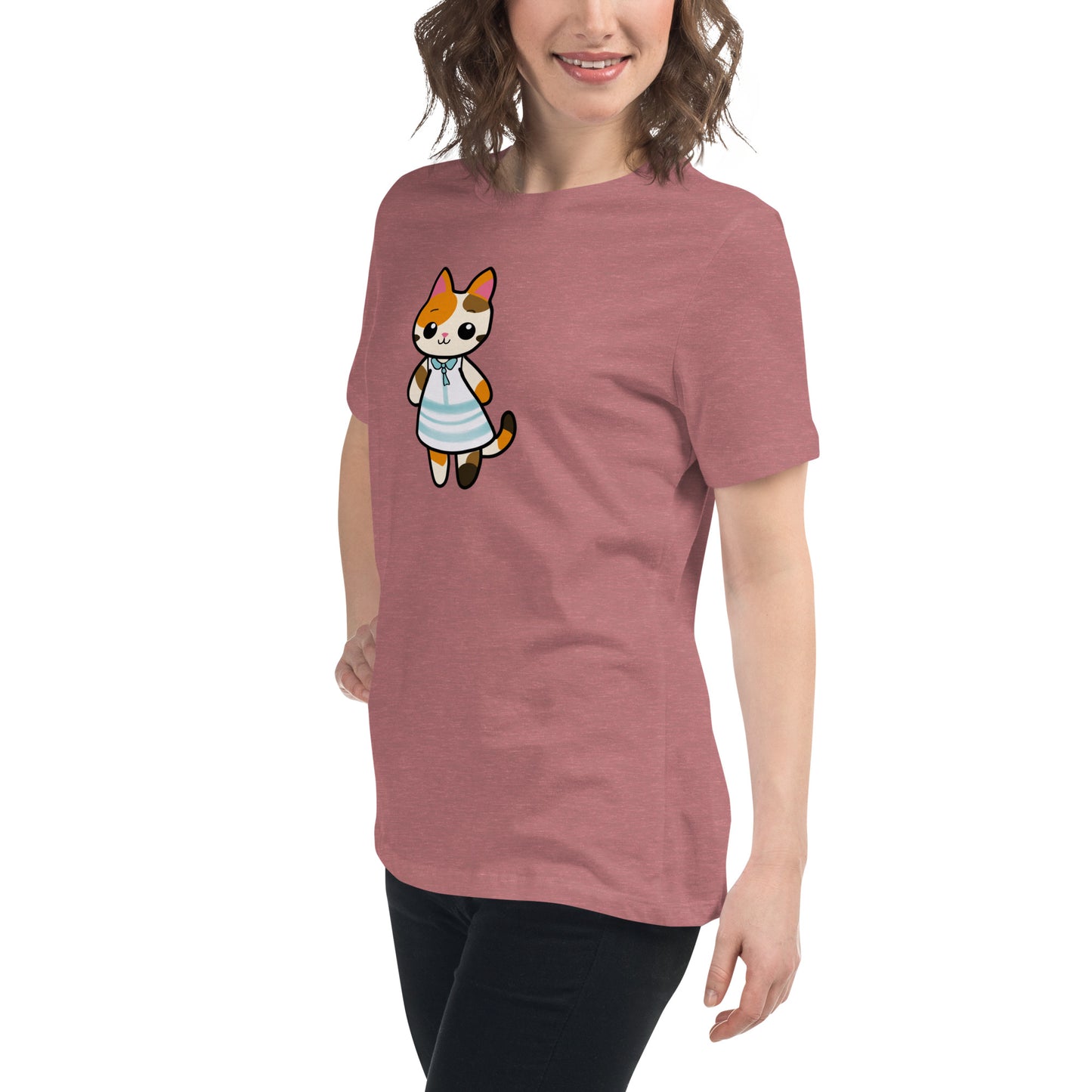 Calico Cat in a Sun Dress Women's Relaxed T-Shirt