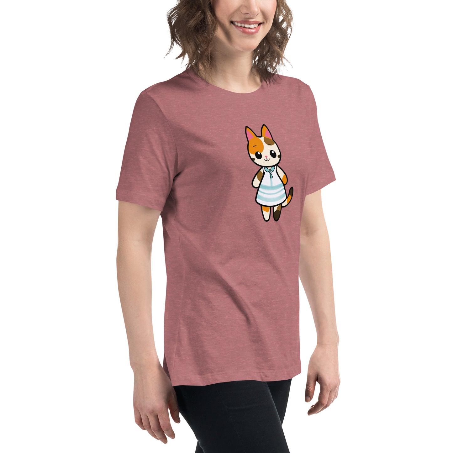 Calico Cat in a Sun Dress Women's Relaxed T-Shirt