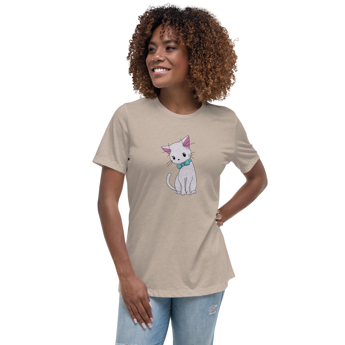 Cat with Bow Tie Women's Relaxed T-Shirt