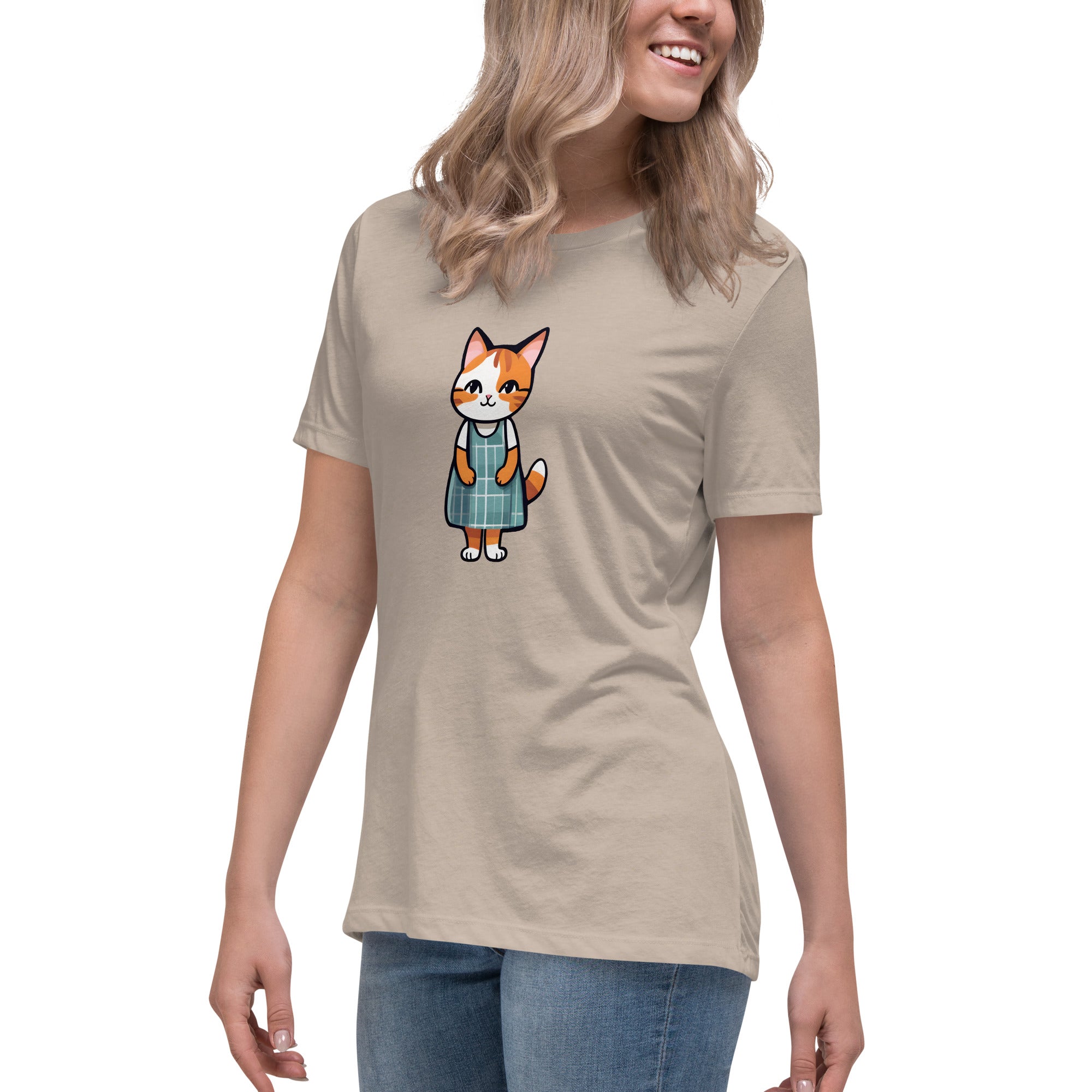 Cat in an Apron Dress Women's Relaxed T-Shirt