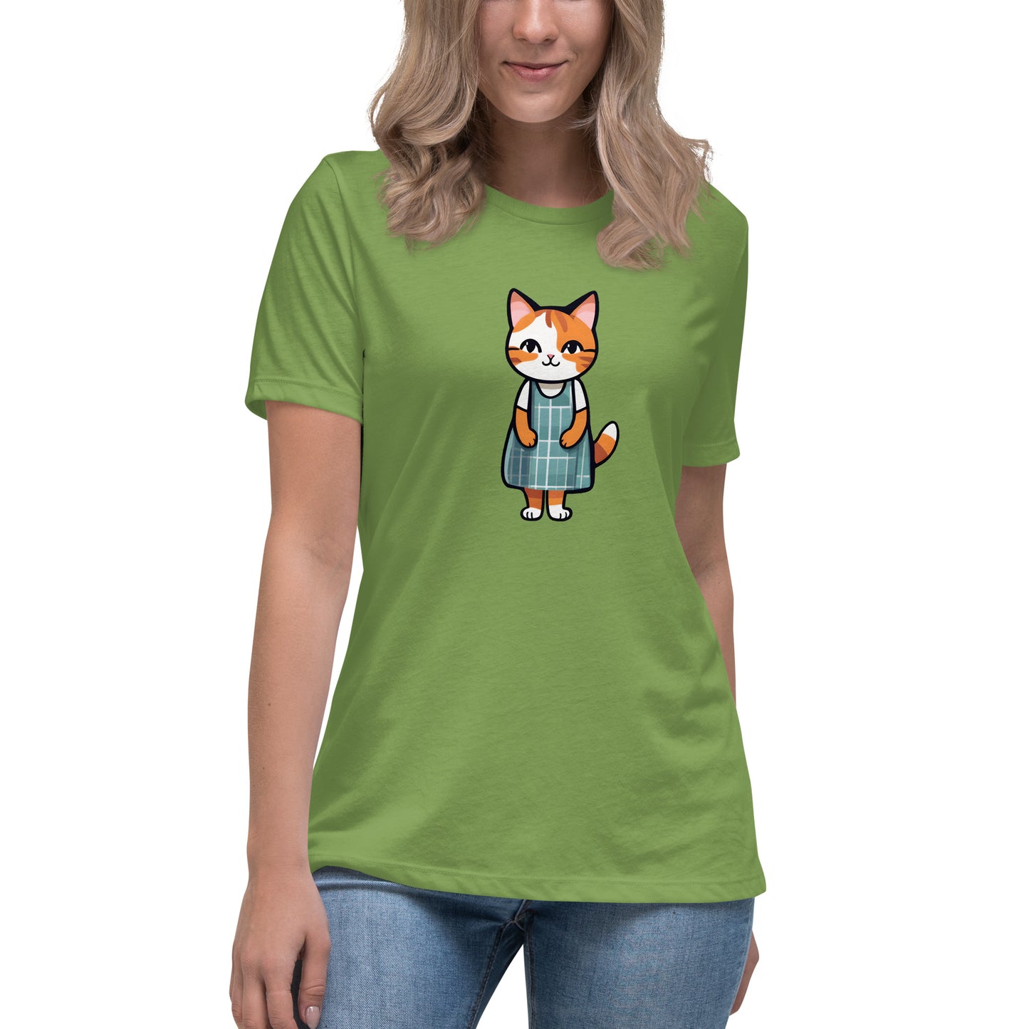 Cat in an Apron Dress Women's Relaxed T-Shirt