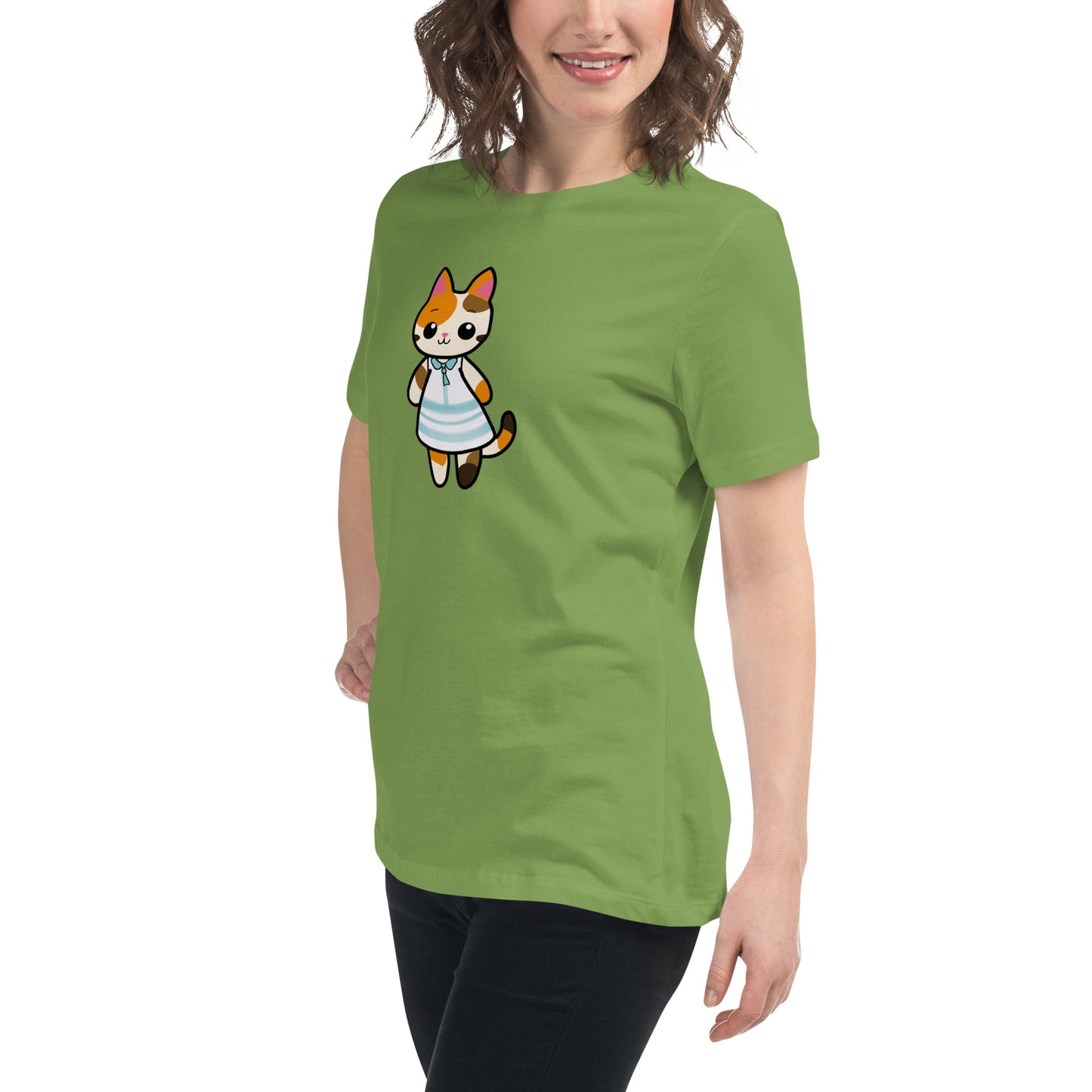 Calico Cat in a Sun Dress Women's Relaxed T-Shirt