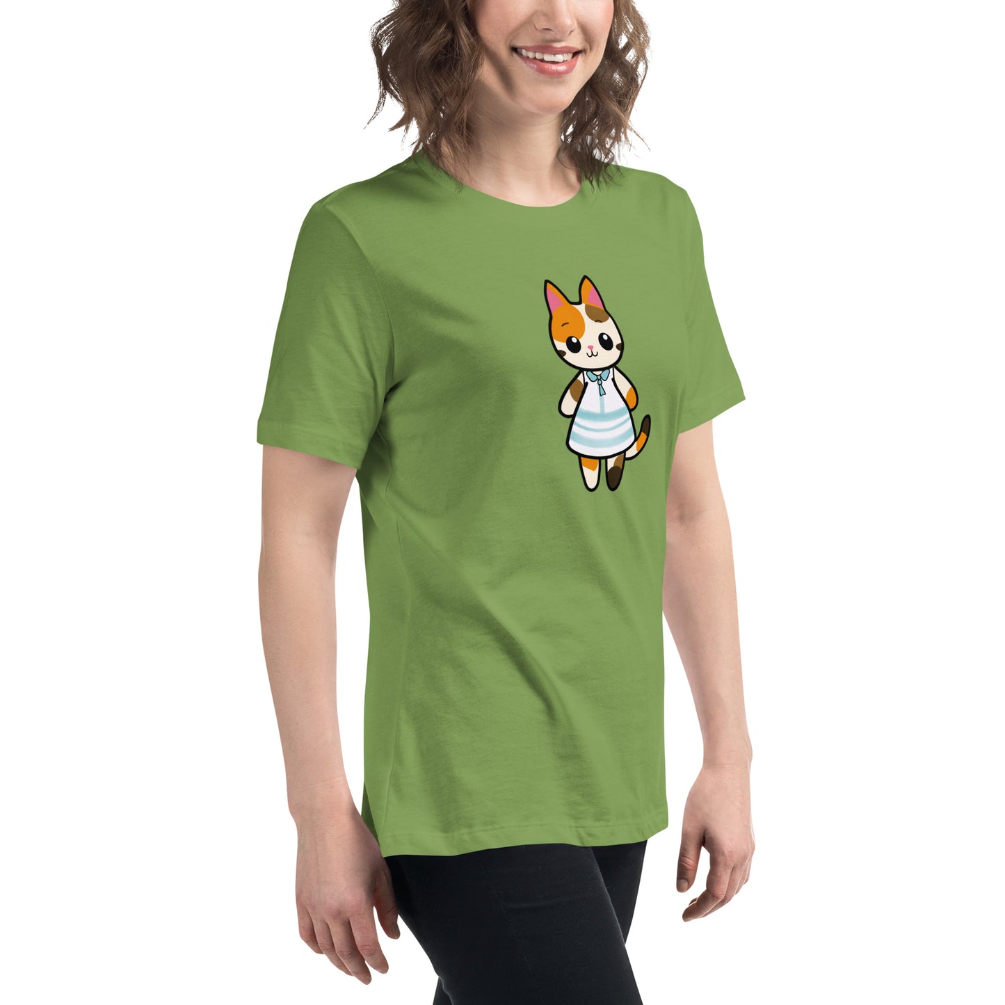 Calico Cat in a Sun Dress Women's Relaxed T-Shirt