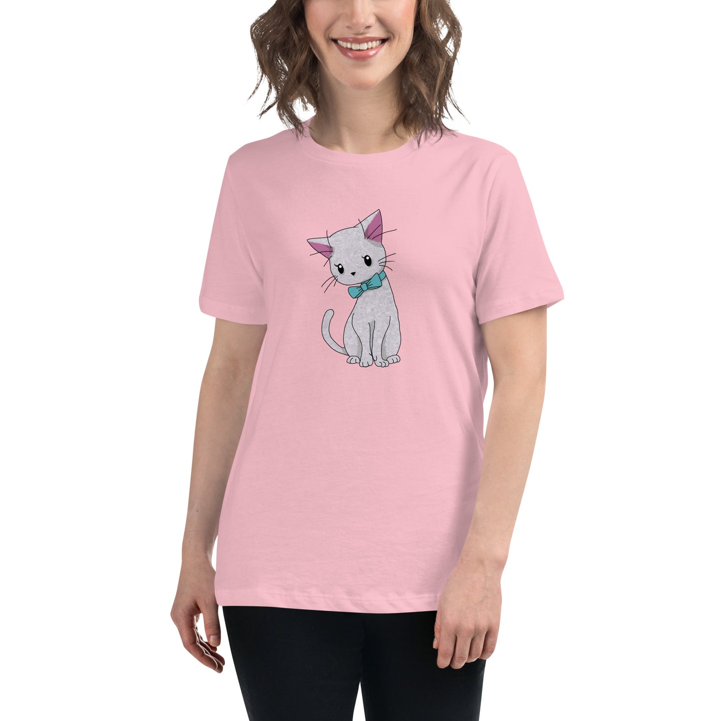 Cat with Bow Tie Women's Relaxed T-Shirt