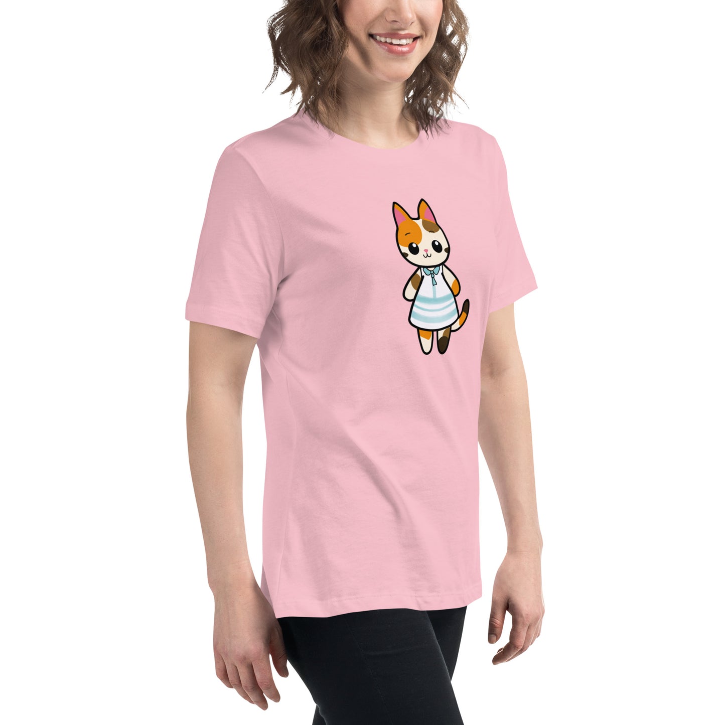 Calico Cat in a Sun Dress Women's Relaxed T-Shirt