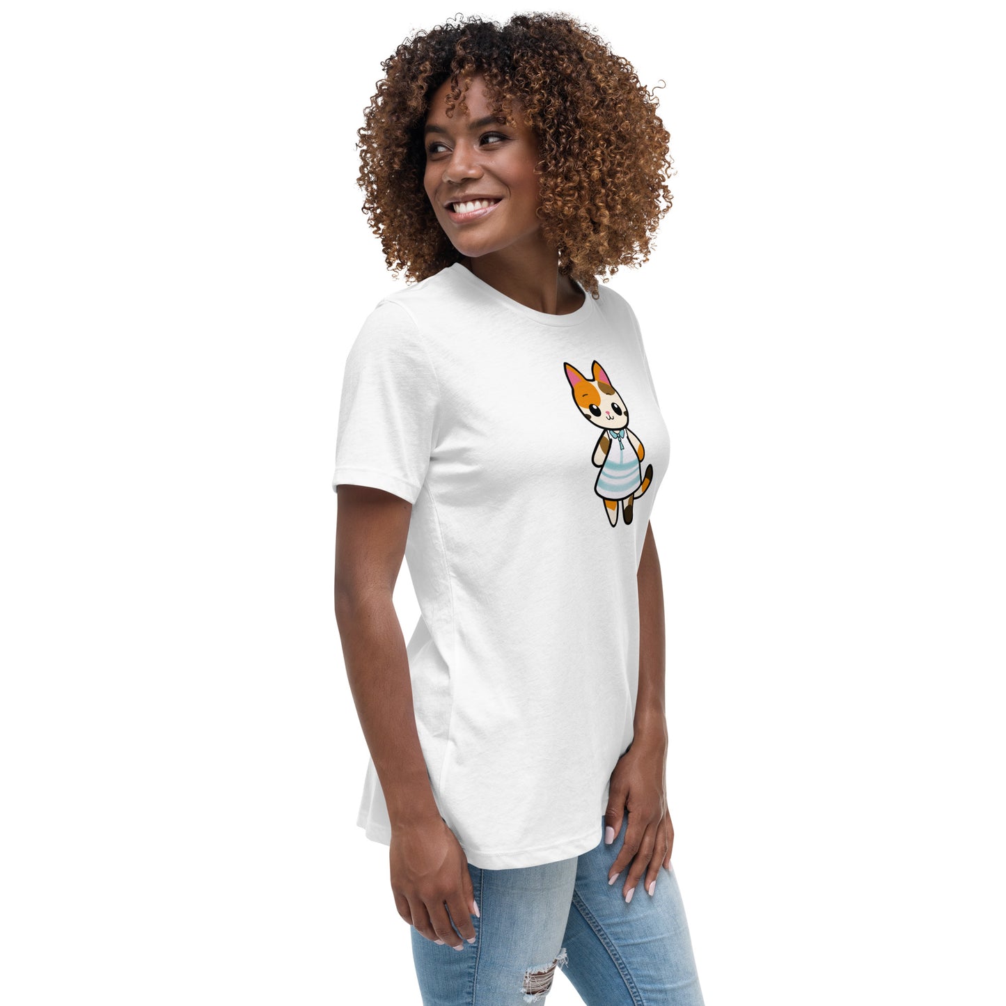 Calico Cat in a Sun Dress Women's Relaxed T-Shirt